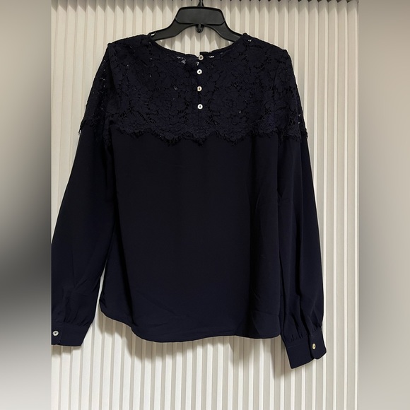 Lulus Picture This Navy Blue Long Sleeve Lace Top - Picture 5 of 9